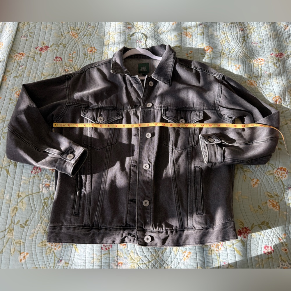 Wild Fable Oversized Jean Jacket Black/Grey Women’s Size Medium